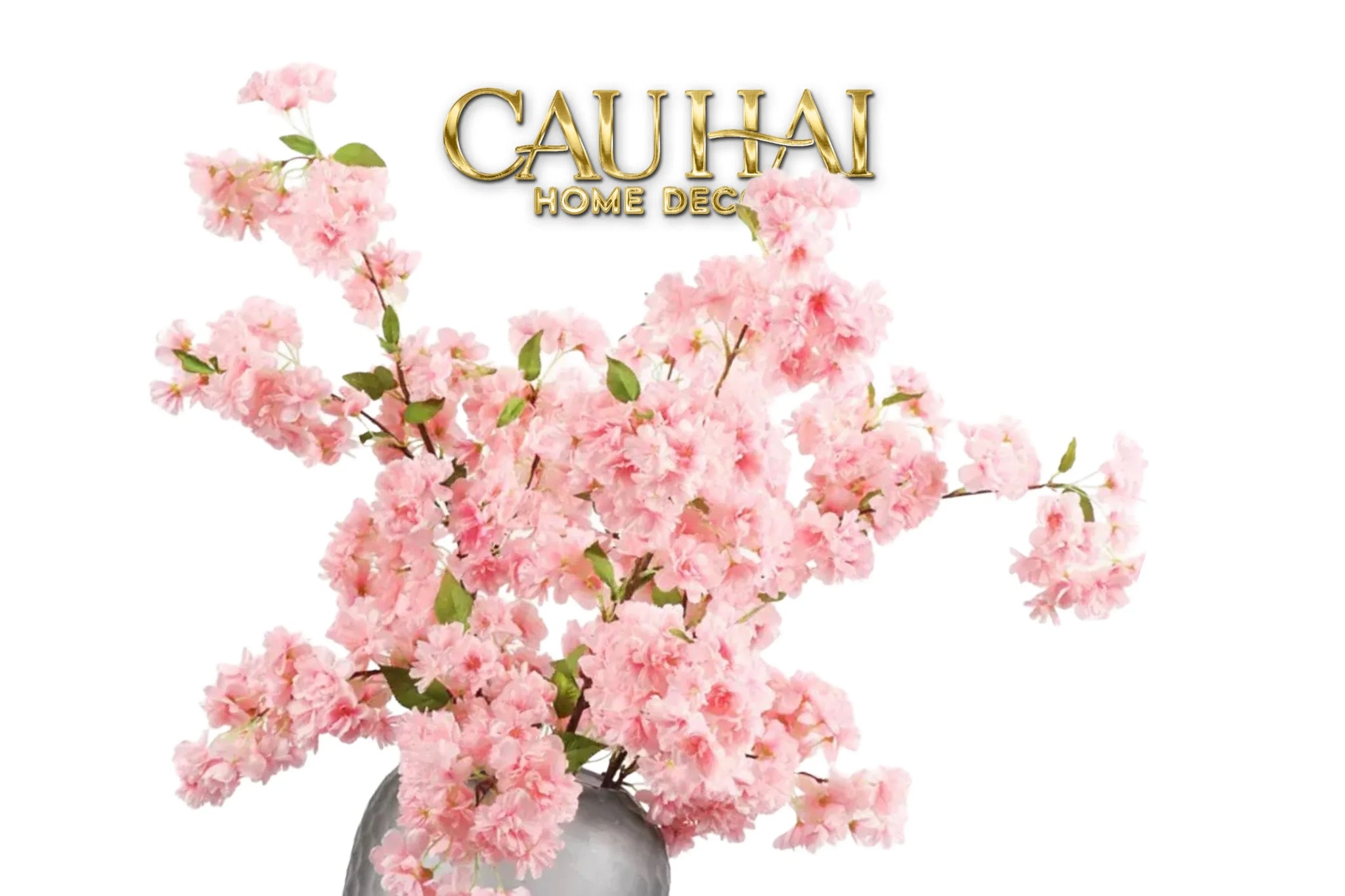 Set 2 Cành Hoa Anh Đào - Brush Pink Sakura-Hoa Lụa-CẬU HAI HOME DECOR
