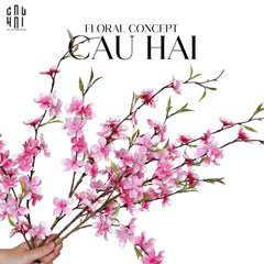 Set 2 Cành Hoa Đào - Hồng-CẬU HAI HOME DECOR