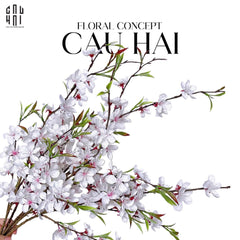 Set 2 Cành Hoa Đào - Trắng-CẬU HAI HOME DECOR