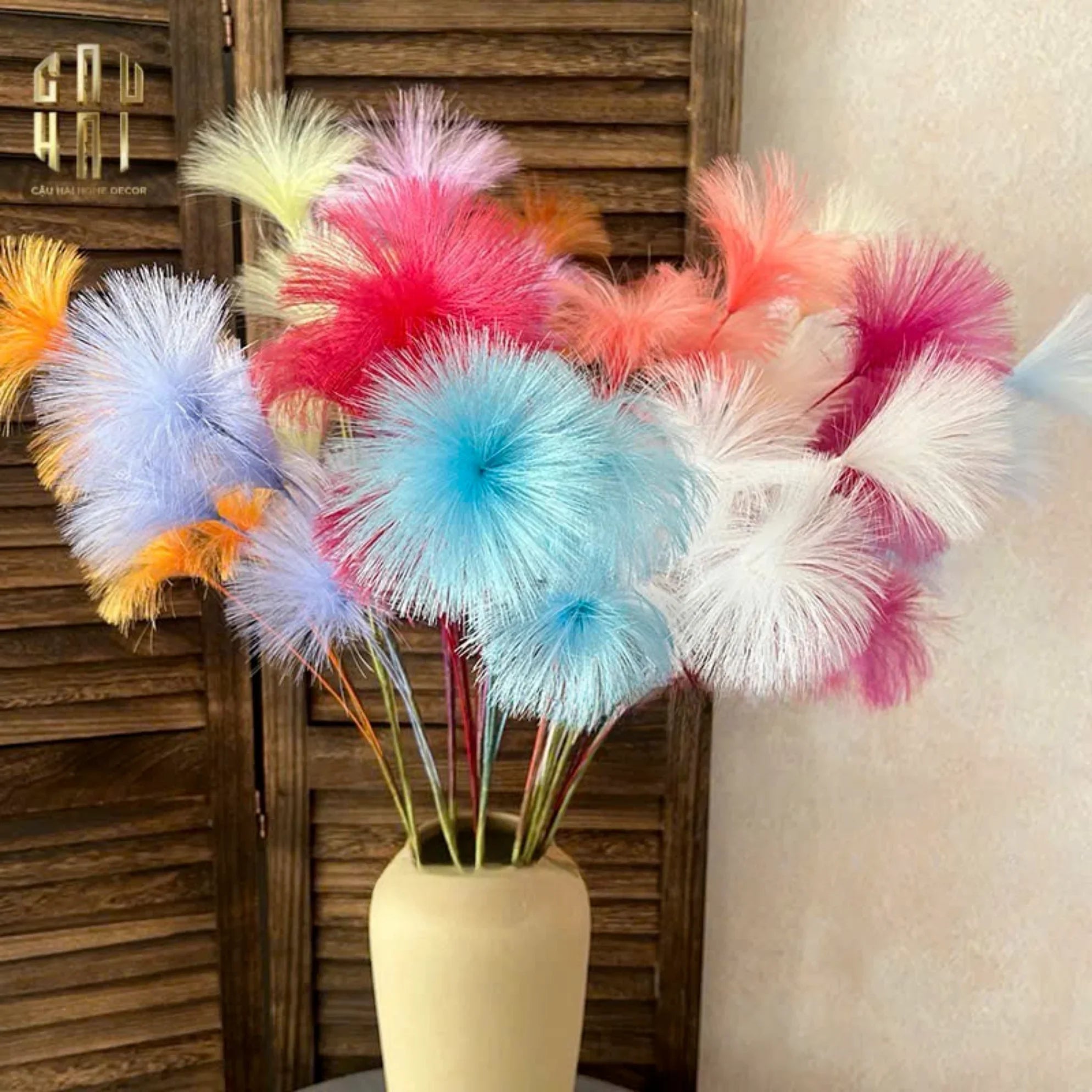 Set 2 Cành Hoa Firework Color Pop-Hoa Lụa-CẬU HAI HOME DECOR