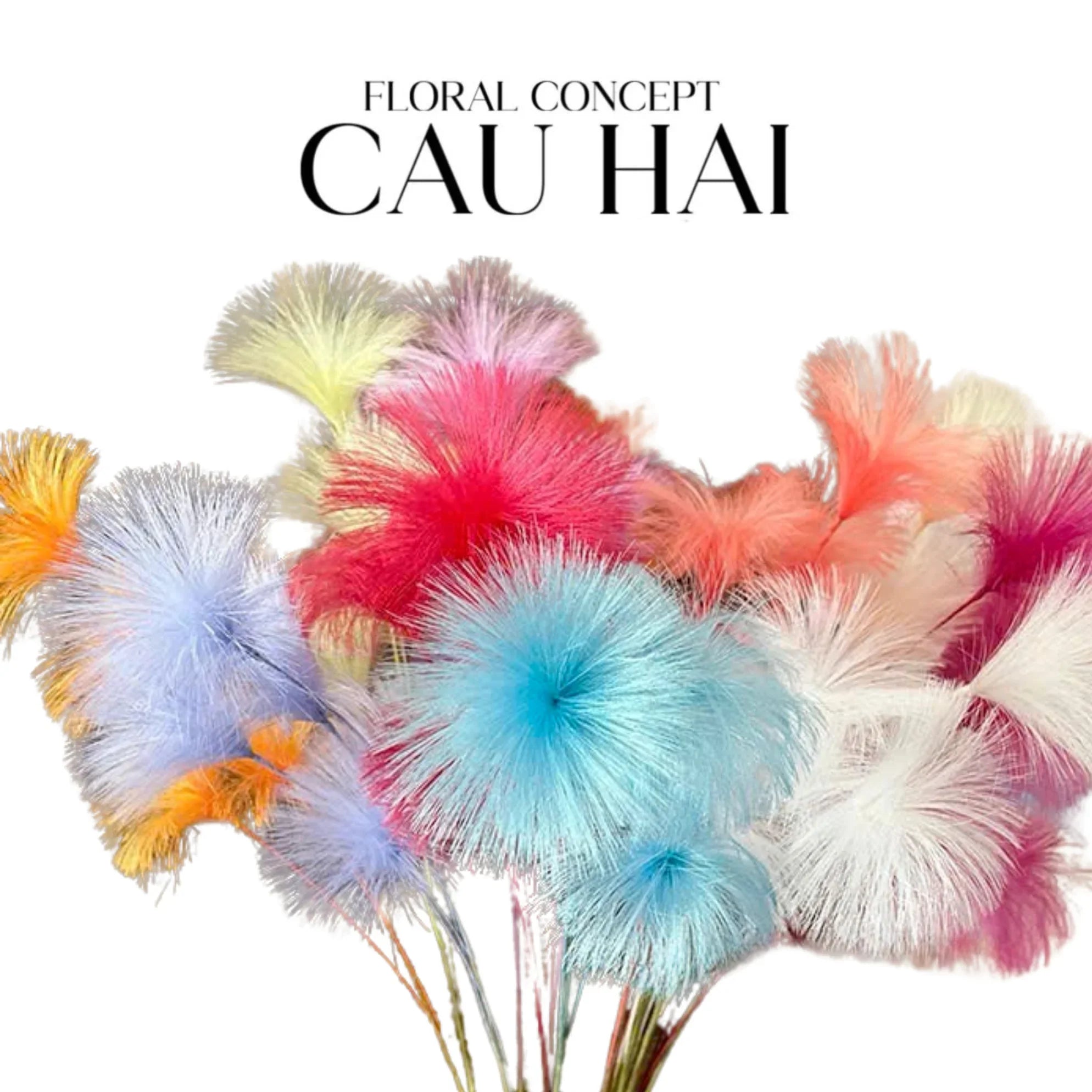 Set 2 Cành Hoa Firework Color Pop-Hoa Lụa-CẬU HAI HOME DECOR