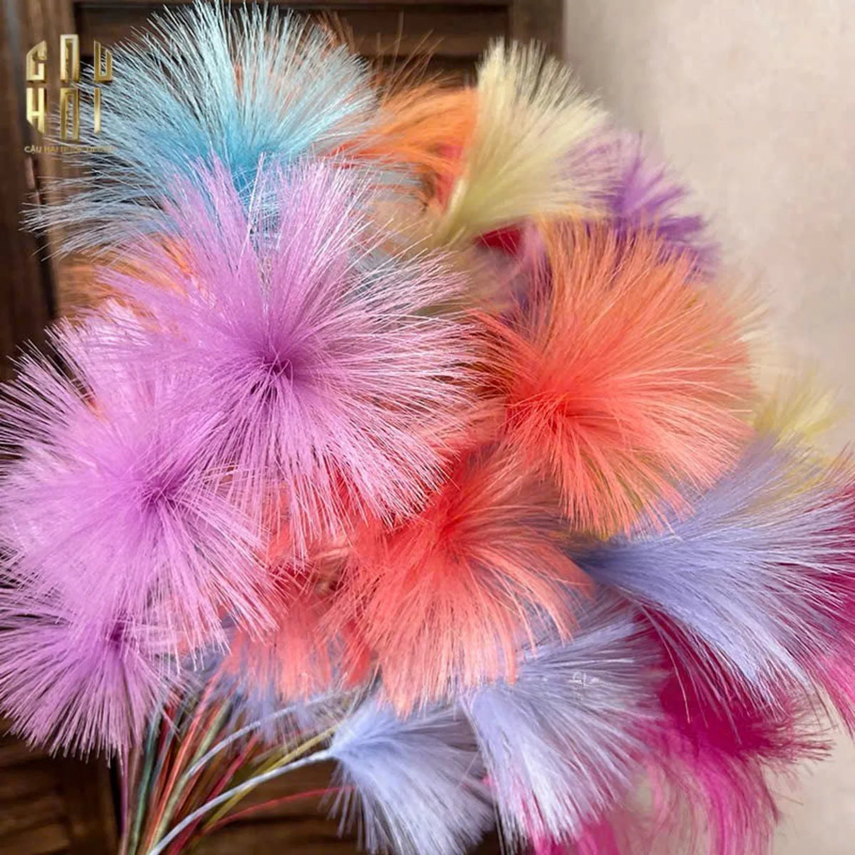 Set 2 Cành Hoa Firework Color Pop-Hoa Lụa-Đối tác tại Trung Quốc theo từng đơn đặt hàng-CẬU HAI HOME DECOR
