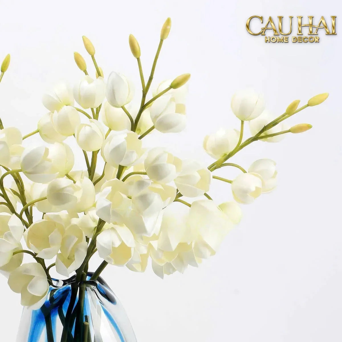 Set 2 Cành Hoa Lan Yucca-Hoa Lụa-CẬU HAI HOME DECOR