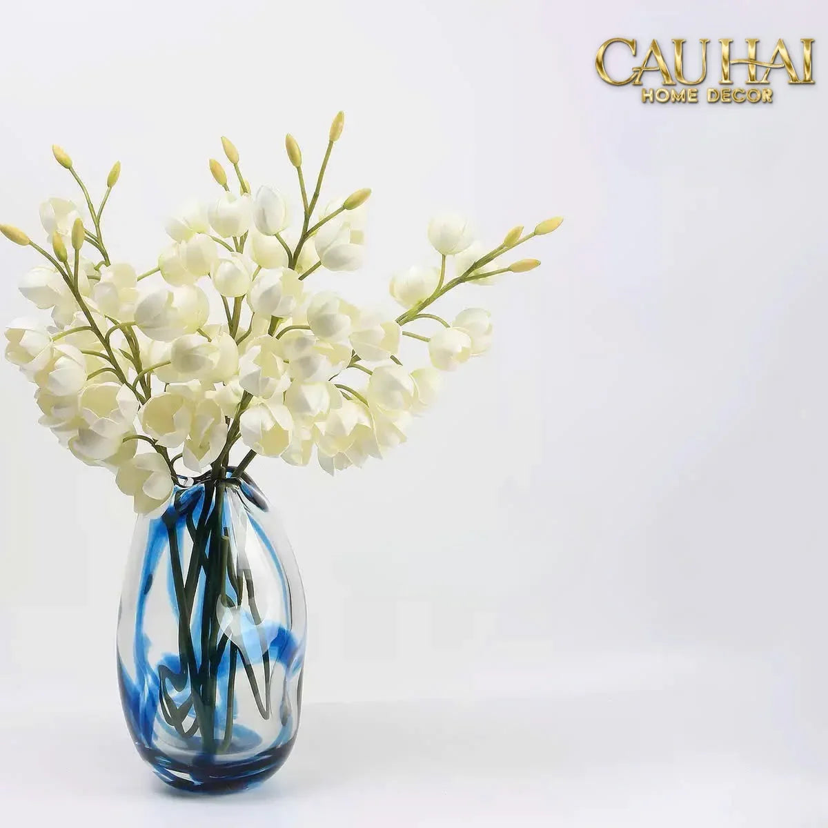 Set 2 Cành Hoa Lan Yucca-Hoa Lụa-CẬU HAI HOME DECOR