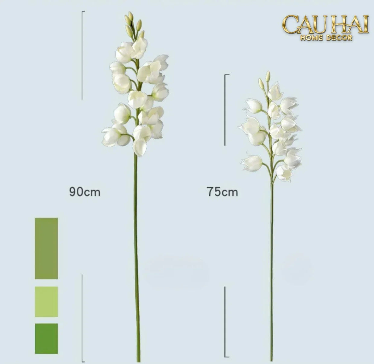 Set 2 Cành Hoa Lan Yucca-Hoa Lụa-CẬU HAI HOME DECOR