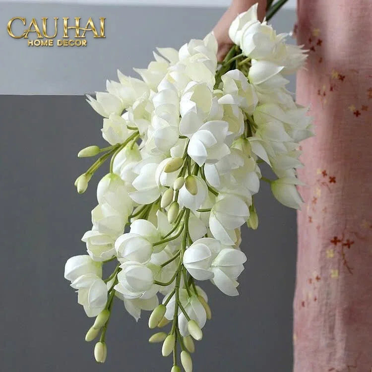 Set 2 Cành Hoa Lan Yucca-Hoa Lụa-CẬU HAI HOME DECOR