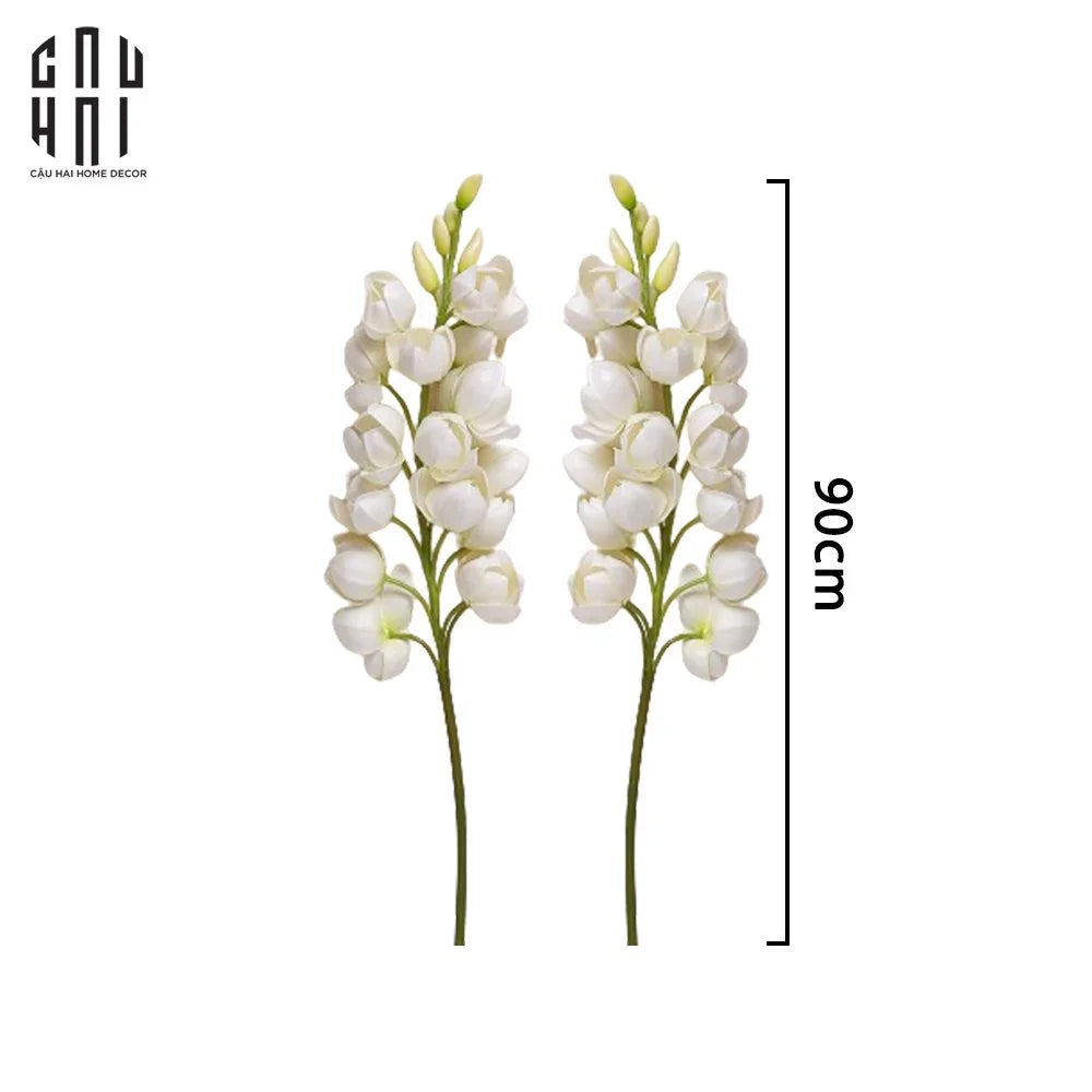 Set 2 Cành Hoa Lan Yucca-Hoa Lụa-CẬU HAI HOME DECOR