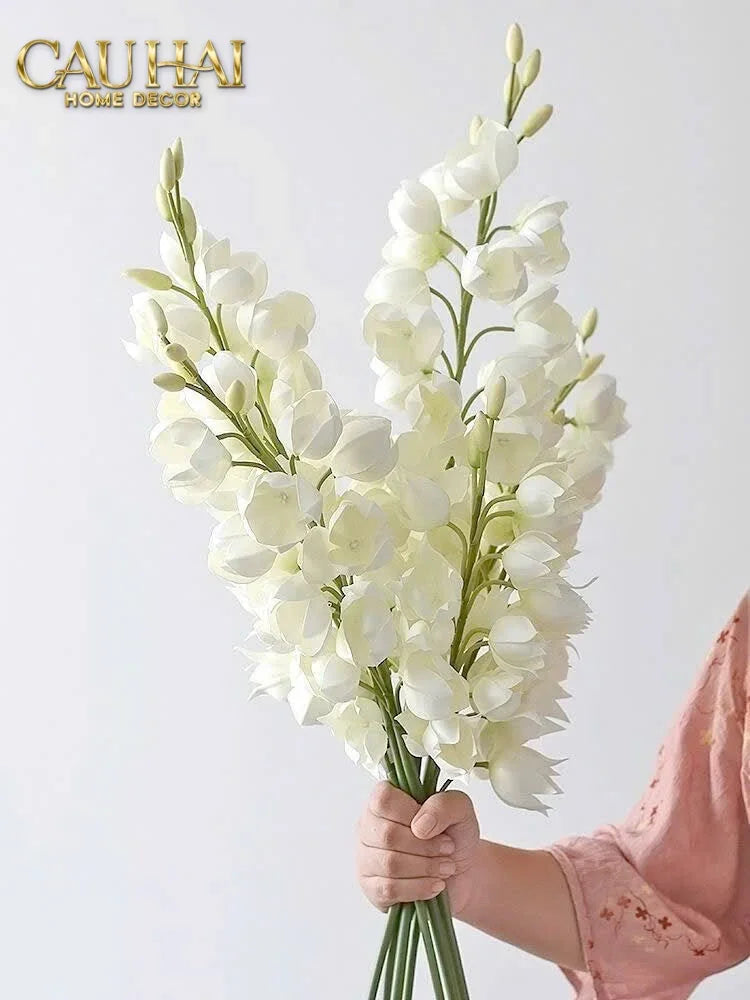 Set 2 Cành Hoa Lan Yucca-Hoa Lụa-CẬU HAI HOME DECOR