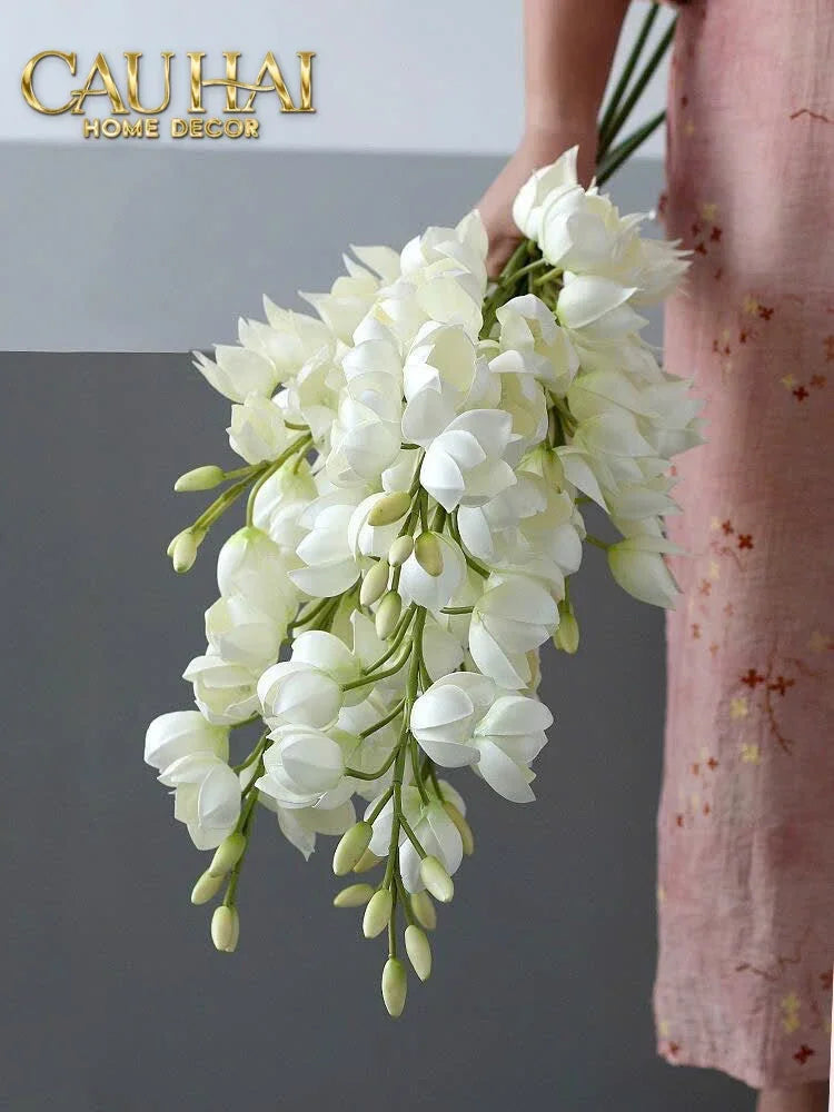 Set 2 Cành Hoa Lan Yucca-Hoa Lụa-CẬU HAI HOME DECOR