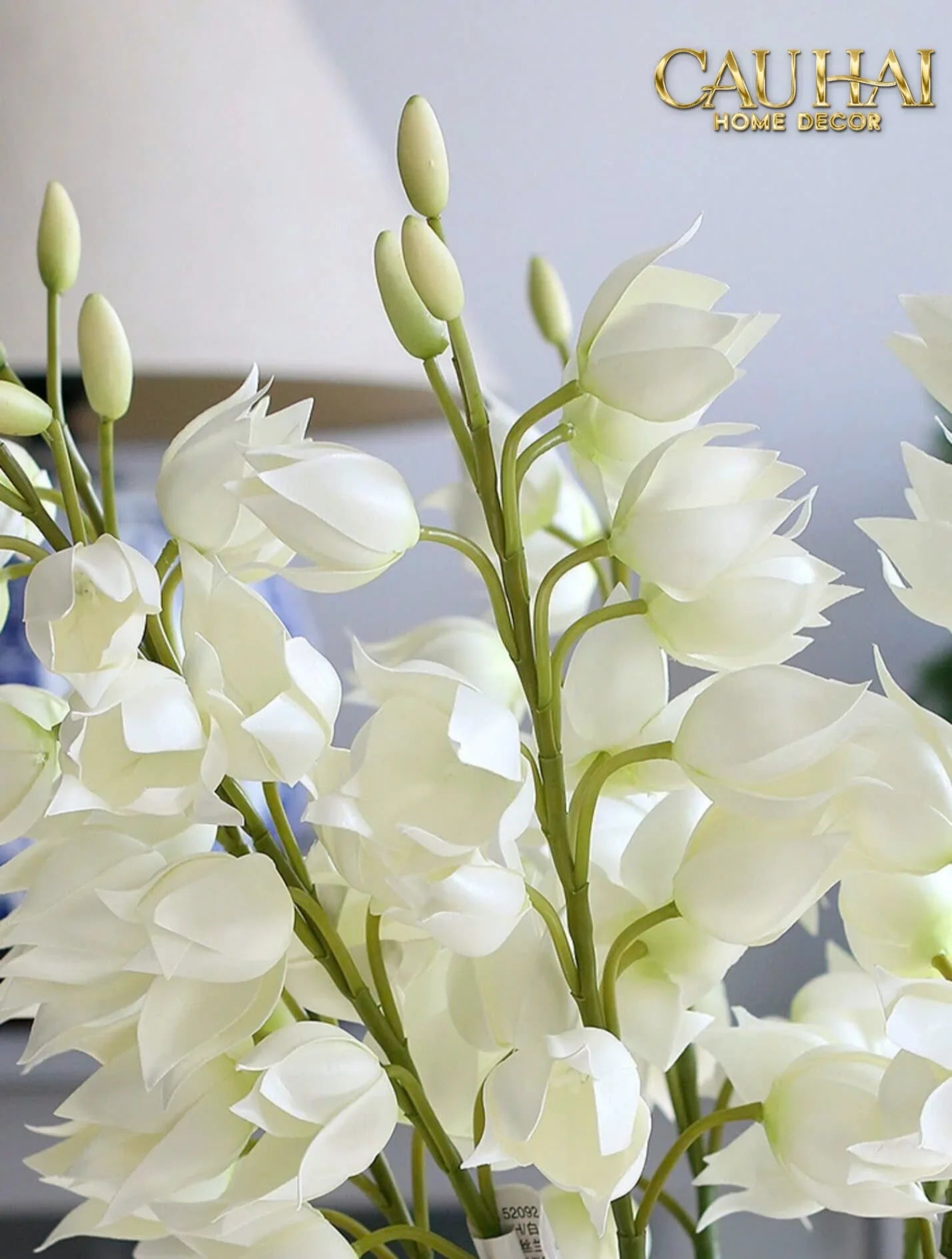 Set 2 Cành Hoa Lan Yucca-Hoa Lụa-CẬU HAI HOME DECOR