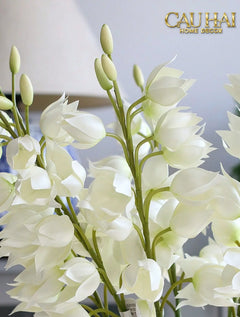 Set 2 Cành Hoa Lan Yucca-Hoa Lụa-CẬU HAI HOME DECOR