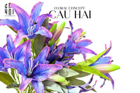 Set 2 Cành Hoa Lily Sayuri - Twilight-CẬU HAI HOME DECOR