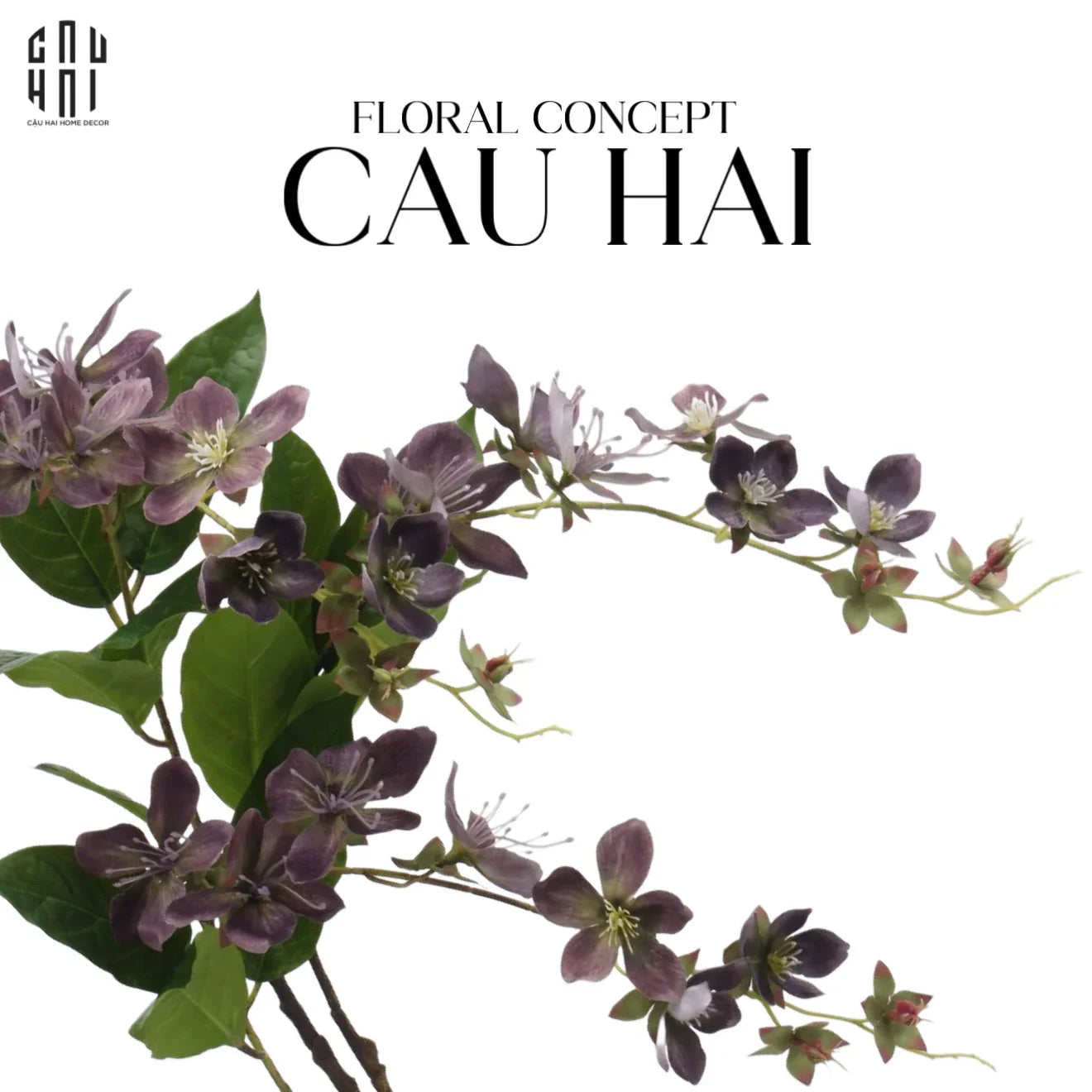 Set 2 Cành Hoa Nhài Twilight-Hoa Lụa-CẬU HAI HOME DECOR