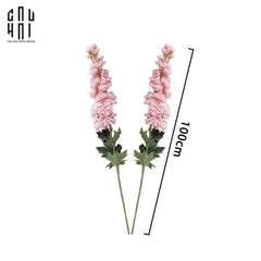 Set 2 Cành Hoa Phi Yến - Delphinium - Hồng Nhạt-Hoa Lụa-CẬU HAI HOME DECOR