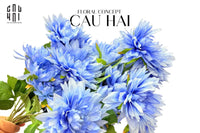 Set 2 Cành Hoa Thược Dược Dahlia - Sky Blue-Hoa Lụa-CẬU HAI HOME DECOR