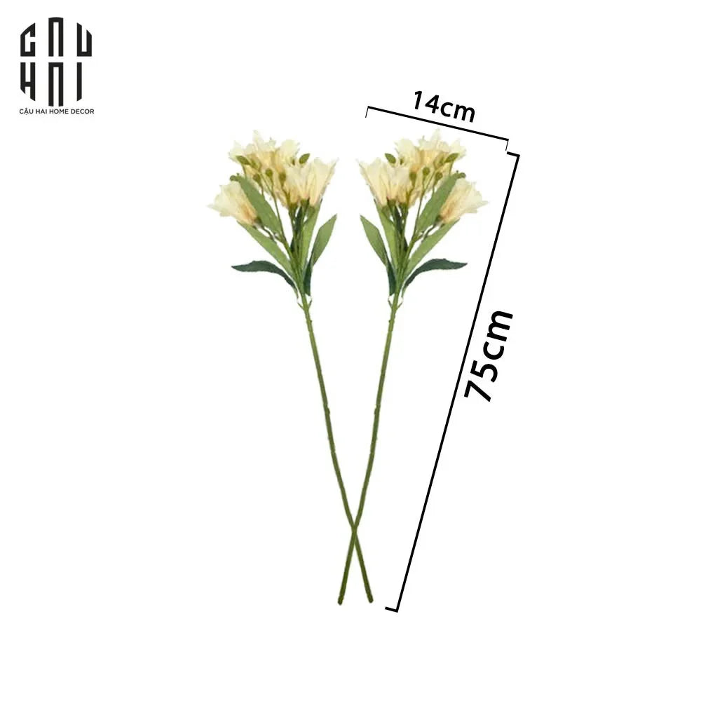 Set 2 Cành Hoa Thuỷ Tiên-Hoa Lụa-CẬU HAI HOME DECOR