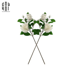 Set 2 Cành Hoa Trà Trắng-Hoa Lụa-CẬU HAI HOME DECOR
