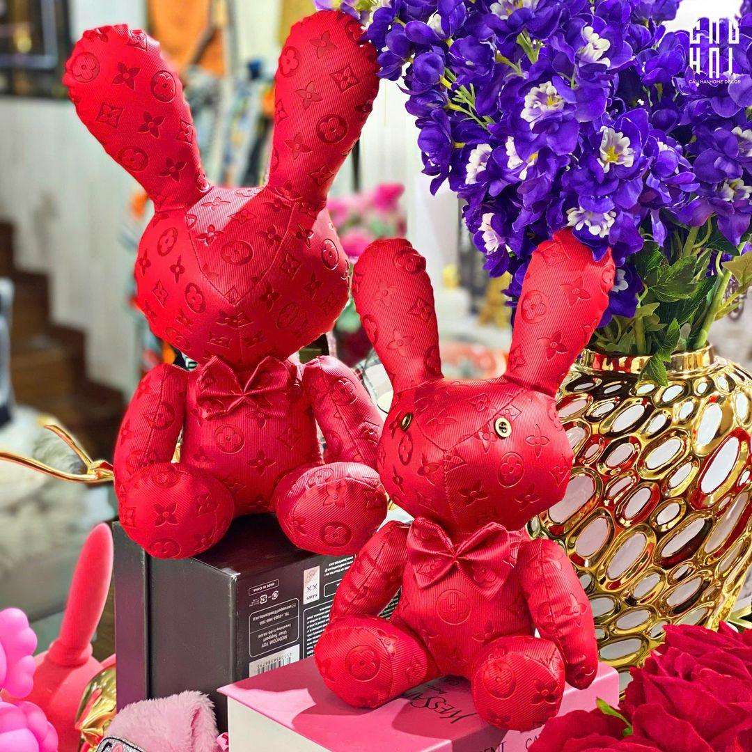 Set 2 Chú Thỏ Da Rouge Louis Lucky Bunny Diamant 28/38-TƯỢNG TRANG TRÍ-CẬU HAI HOME DECOR