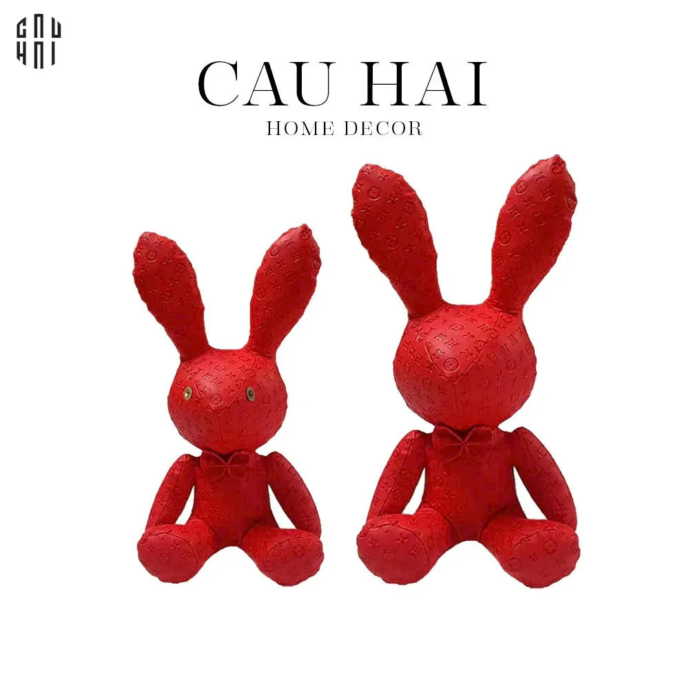 Set 2 Chú Thỏ Da Rouge Louis Lucky Bunny Diamant 28/38-TƯỢNG TRANG TRÍ-CẬU HAI HOME DECOR