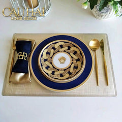 Set 2 Đĩa Dinner Gốm Sứ Medusa Chain Royale Cobalt 27/20-SET CHÉN DĨA-CẬU HAI HOME DECOR