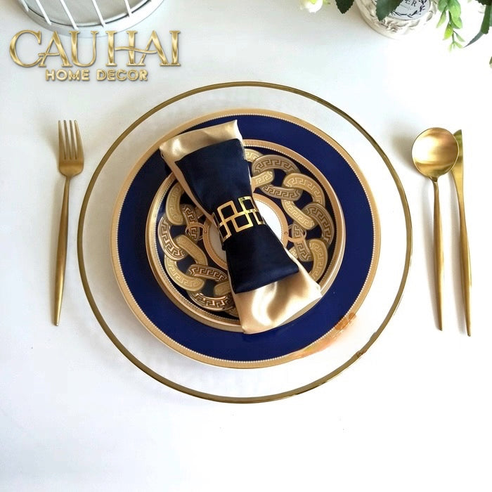 Set 2 Đĩa Dinner Gốm Sứ Medusa Chain Royale Cobalt 27/20-SET CHÉN DĨA-CẬU HAI HOME DECOR