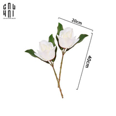 Set 2 Hoa Mộc Lan Trắng - Magnolia Grandiflora-TƯỢNG TRANG TRÍ-CẬU HAI HOME DECOR
