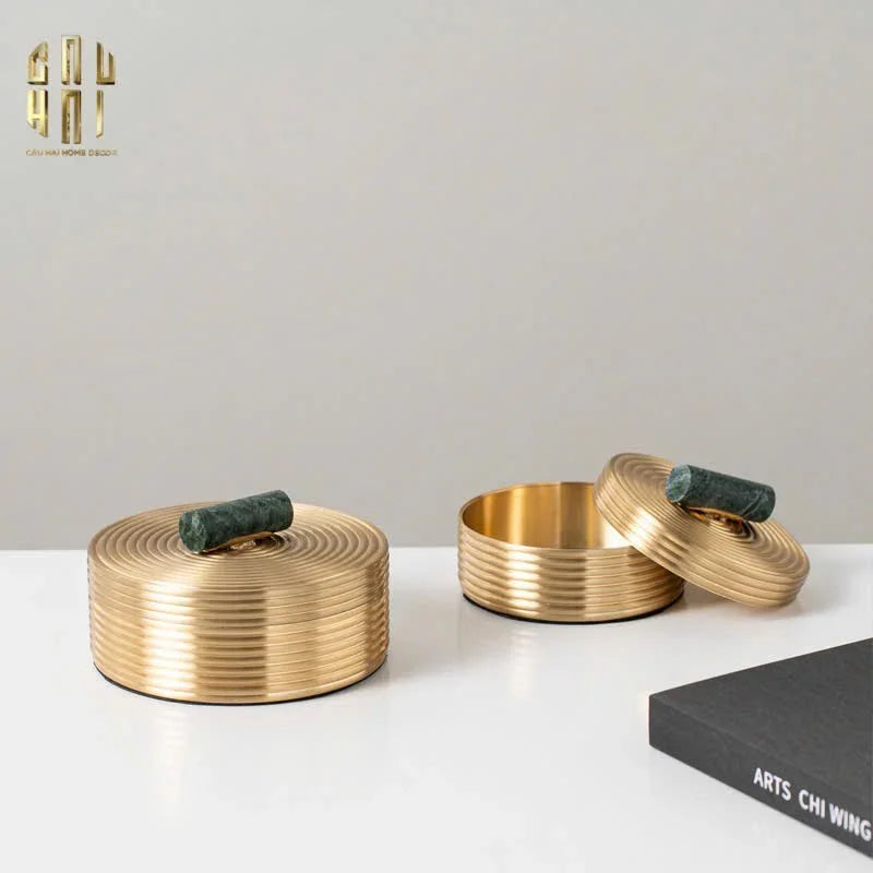 Set 2 Hộp Brasson Orbit Lid-HỘP TRANG SỨC-Đối tác tại Trung Quốc theo từng đơn đặt hàng-CẬU HAI HOME DECOR