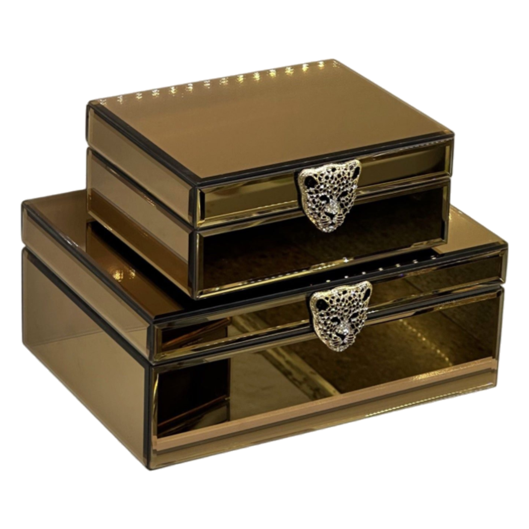 Set 2 Hộp Trang Sức Starlight Mirrored Chữ Nhật Panther Argenté Bronze-HỘP TRANG SỨC-CẬU HAI HOME DECOR-CẬU HAI HOME DECOR