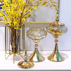 Set 2 Lọ Kẹo Imperial Crown Vessel H42/44-Lọ kẹo Canister Bonbonnière-CẬU HAI HOME DECOR