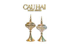 Set 2 Lọ Kẹo Imperial Crown Vessel H42/44-Lọ kẹo Canister Bonbonnière-CẬU HAI HOME DECOR