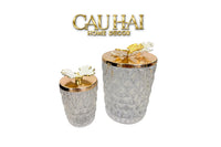 Set 2 Lọ Papillon Doré – Cristallerie-HŨ TRANG TRÍ-CẬU HAI HOME DECOR