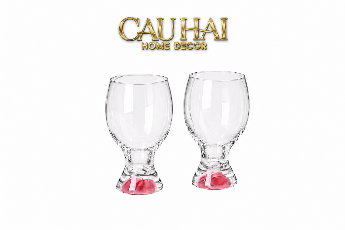 Set 2 Ly Bia Thuỷ Tinh Glacier La Couleur Rose Cocktail Glasses 370Ml-CẬU HAI HOME DECOR-CẬU HAI HOME DECOR