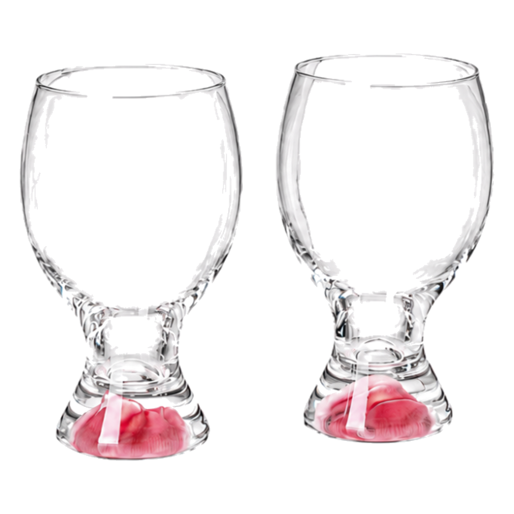 Set 2 Ly Bia Thuỷ Tinh Glacier La Couleur Rose Cocktail Glasses 370ml - Cậu Hai Home Decor