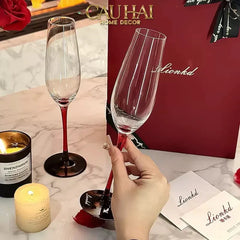 Set 2 Ly Champane Flute Sparkle Sparkling Glasses 240ml 4.2x26x7.1-LY THỦY TINH-CẬU HAI HOME DECOR