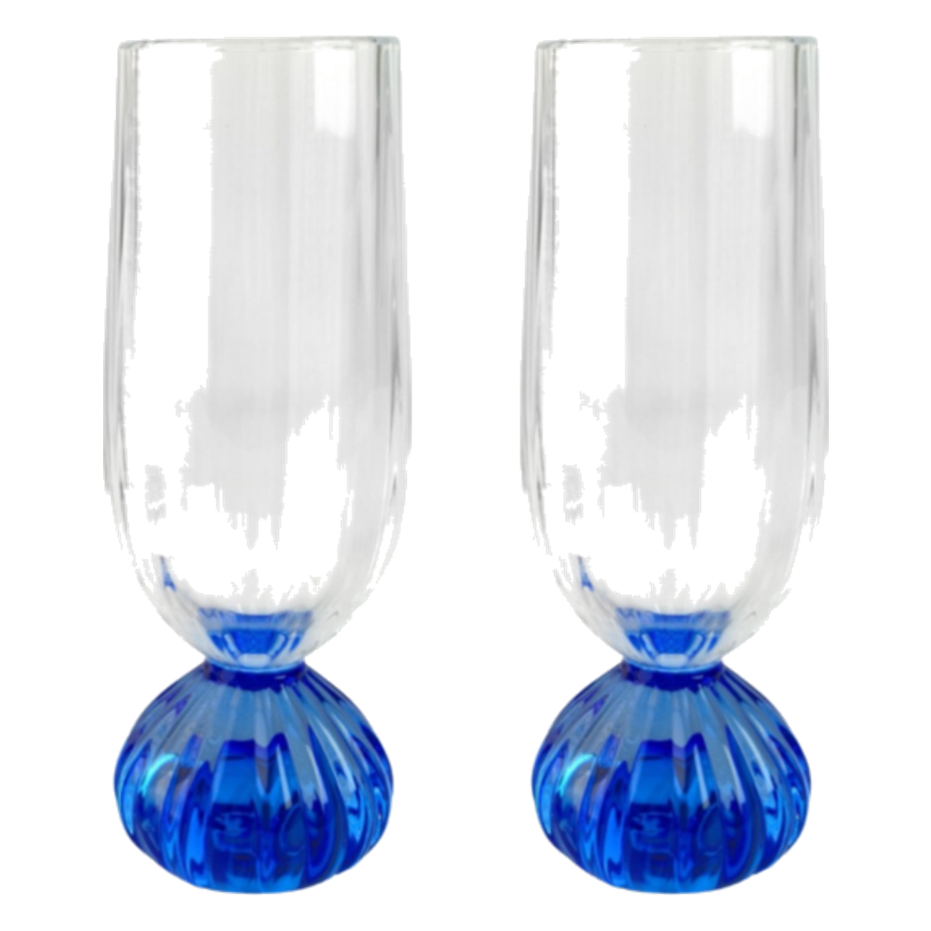Set 2 Ly Cocktail Blue Sapphire Drop 180ml - Cậu Hai Home Decor