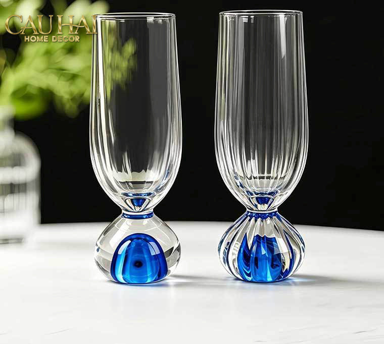 Set 2 Ly Cocktail Blue Sapphire Drop 180ml-LY THỦY TINH-CẬU HAI HOME DECOR-CẬU HAI HOME DECOR