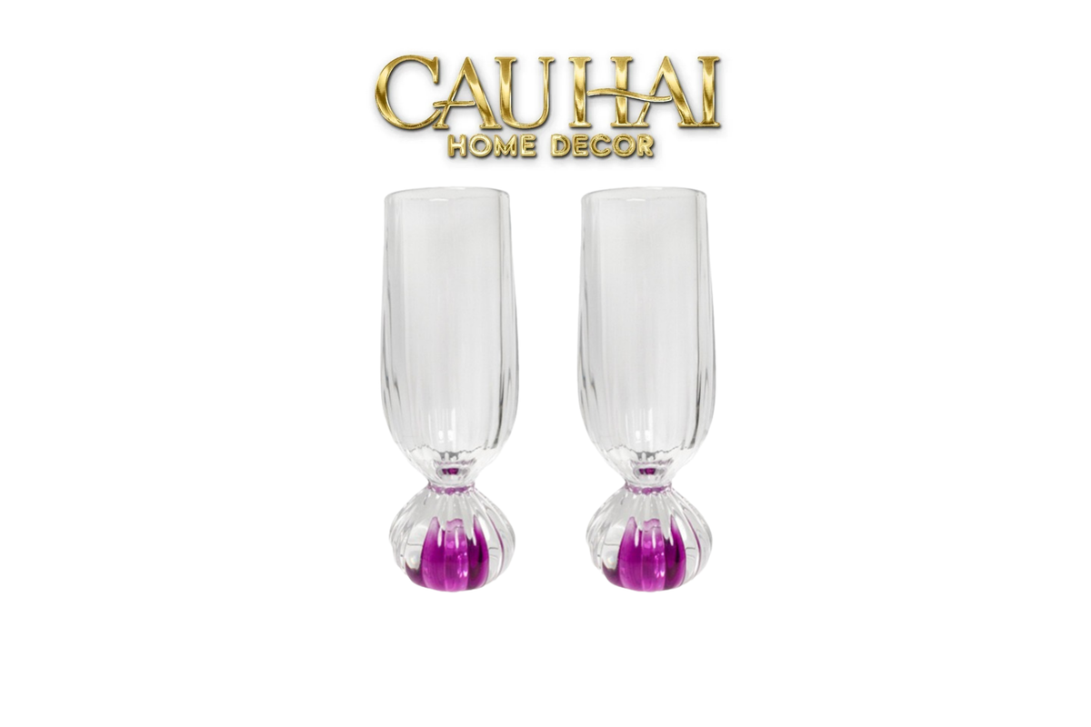 Set 2 Ly Cocktail Pink Purple Petal 180ml-CẬU HAI HOME DECOR-CẬU HAI HOME DECOR
