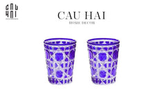 Set 2 Ly Cocktail Thuỷ Tinh D.O - Amethyst Cobalt 310Ml-CẬU HAI HOME DECOR