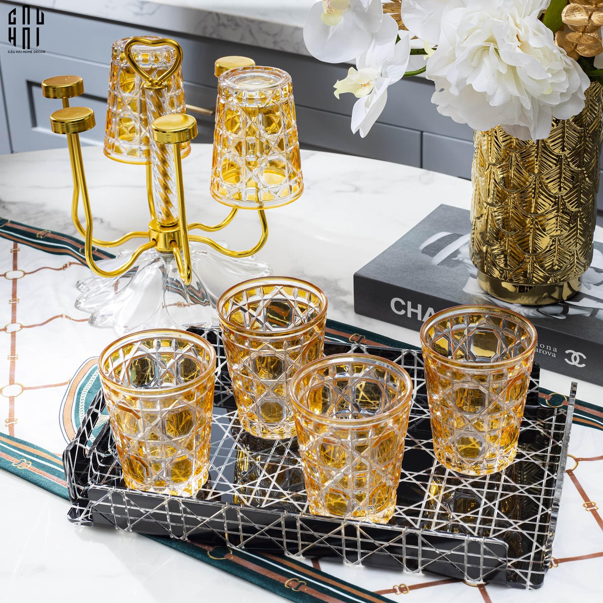 Set 2 Ly Cocktail Thuỷ Tinh D.O - Champagne Gold 310Ml-LY THỦY TINH-CẬU HAI HOME DECOR