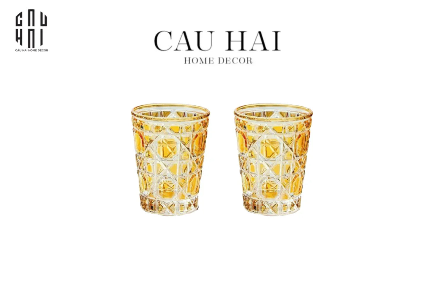 Set 2 Ly Cocktail Thuỷ Tinh D.O - Champagne Gold 310Ml-LY THỦY TINH-CẬU HAI HOME DECOR