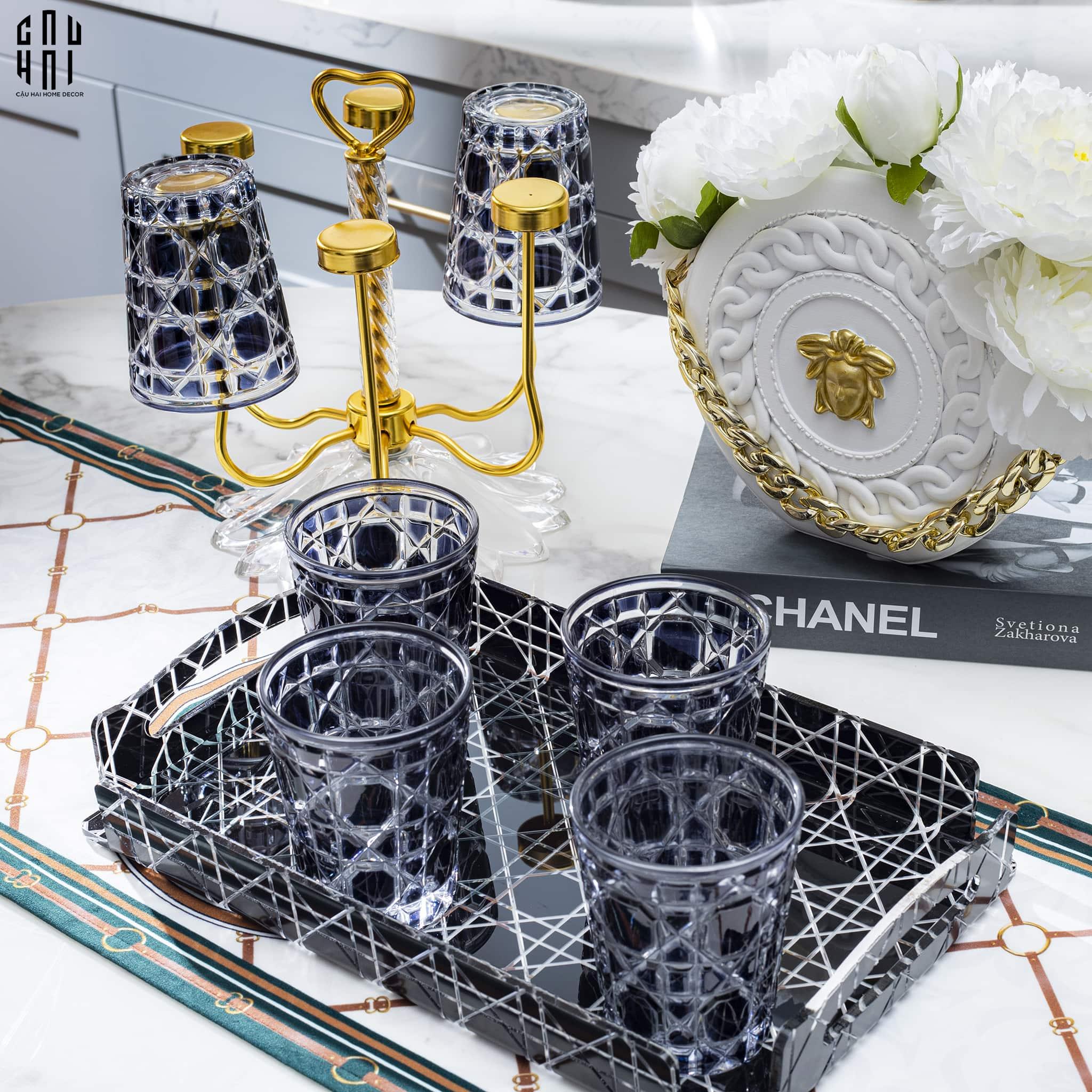 Set 2 Ly Cocktail Thuỷ Tinh D.O - Éclat Noir 310Ml-LY THỦY TINH-CẬU HAI HOME DECOR