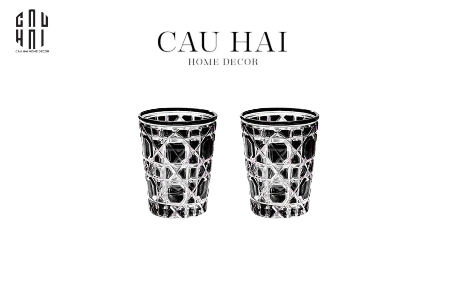 Set 2 Ly Cocktail Thuỷ Tinh D.O - Éclat Noir 310Ml-LY THỦY TINH-CẬU HAI HOME DECOR