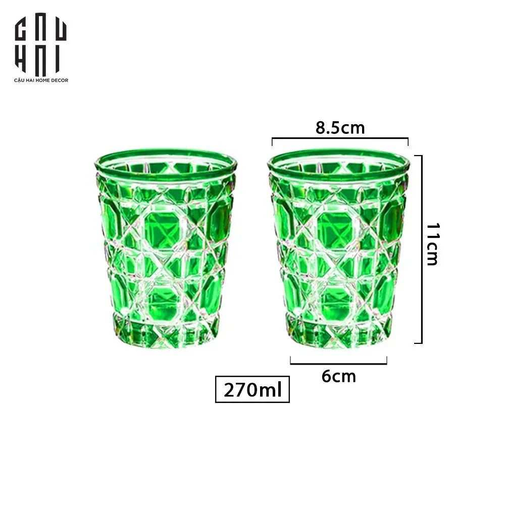 Set 2 Ly Cocktail Thuỷ Tinh D.O - Emerald Jade 310Ml-LY THỦY TINH-CẬU HAI HOME DECOR