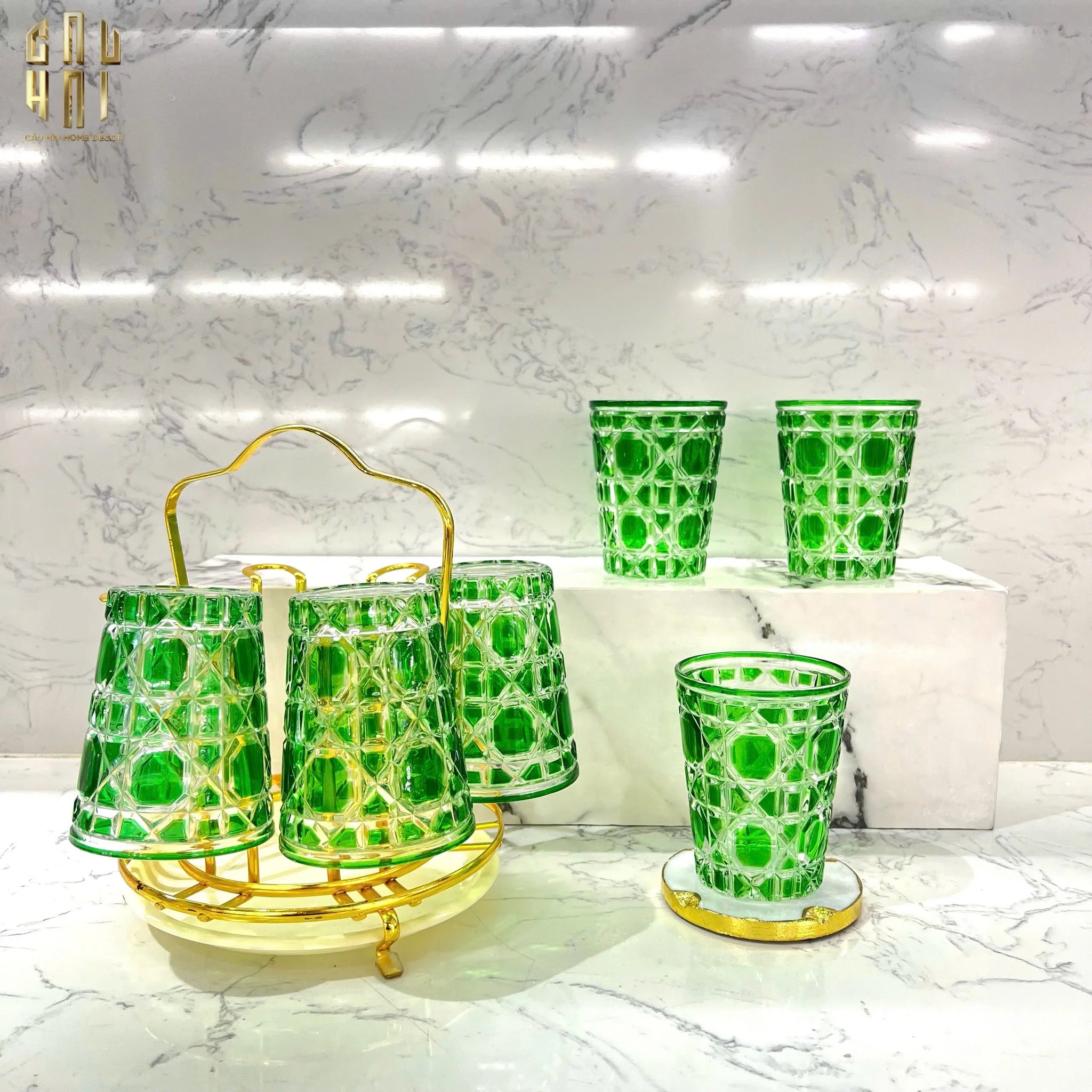Set 2 Ly Cocktail Thuỷ Tinh D.O - Emerald Jade 310Ml-LY THỦY TINH-CẬU HAI HOME DECOR