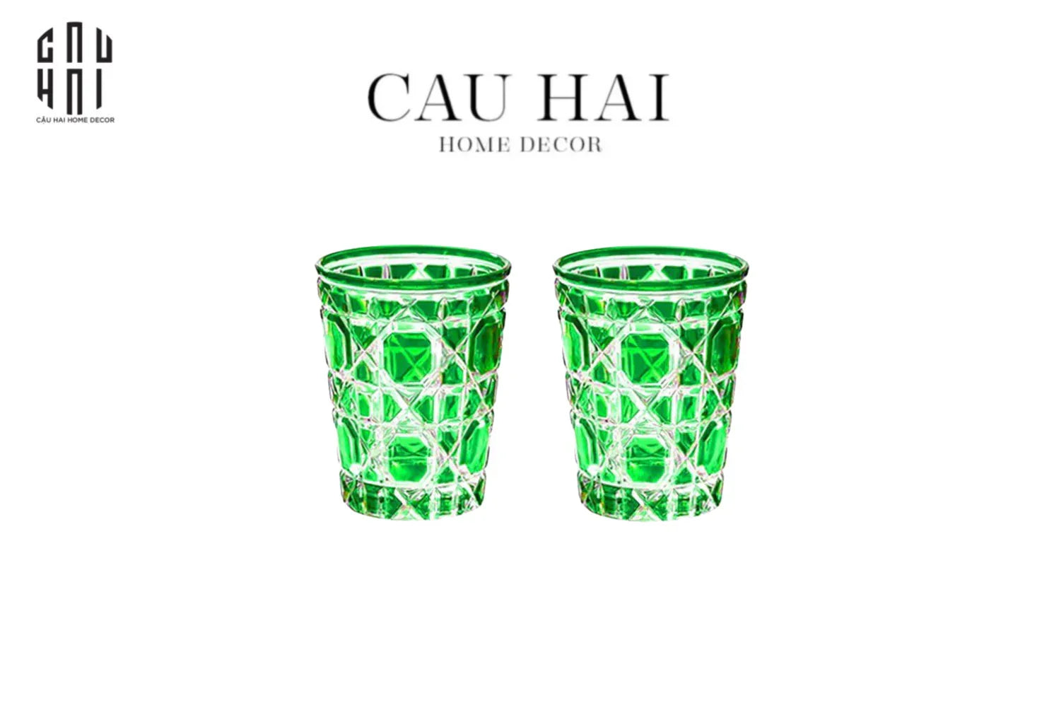 Set 2 Ly Cocktail Thuỷ Tinh D.O - Emerald Jade 310Ml-LY THỦY TINH-CẬU HAI HOME DECOR