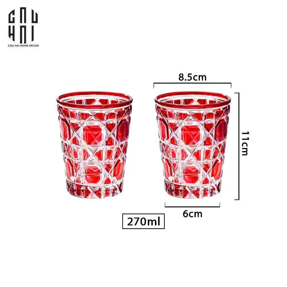 Set 2 Ly Cocktail Thuỷ Tinh D.O - Ruby Red 310Ml-LY THỦY TINH-CẬU HAI HOME DECOR