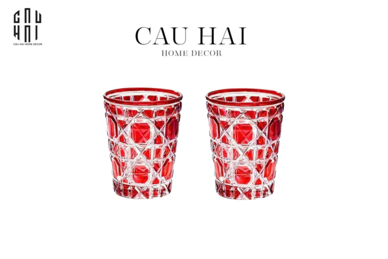 Set 2 Ly Cocktail Thuỷ Tinh D.O - Ruby Red 310Ml-LY THỦY TINH-CẬU HAI HOME DECOR