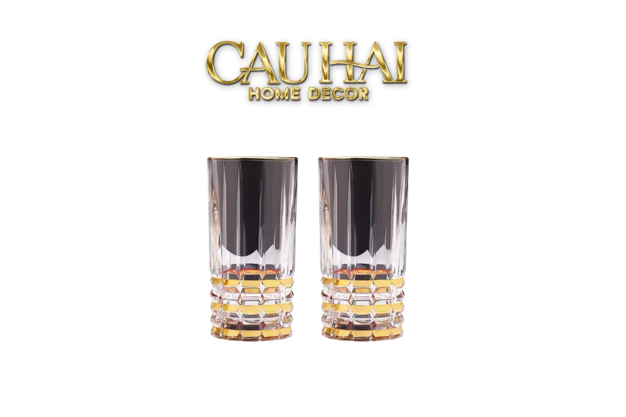 Set 2 Ly Cocktail Thuỷ Tinh Highball D'Or Glorious - 380Ml 7.3x15-LY THỦY TINH-CẬU HAI HOME DECOR