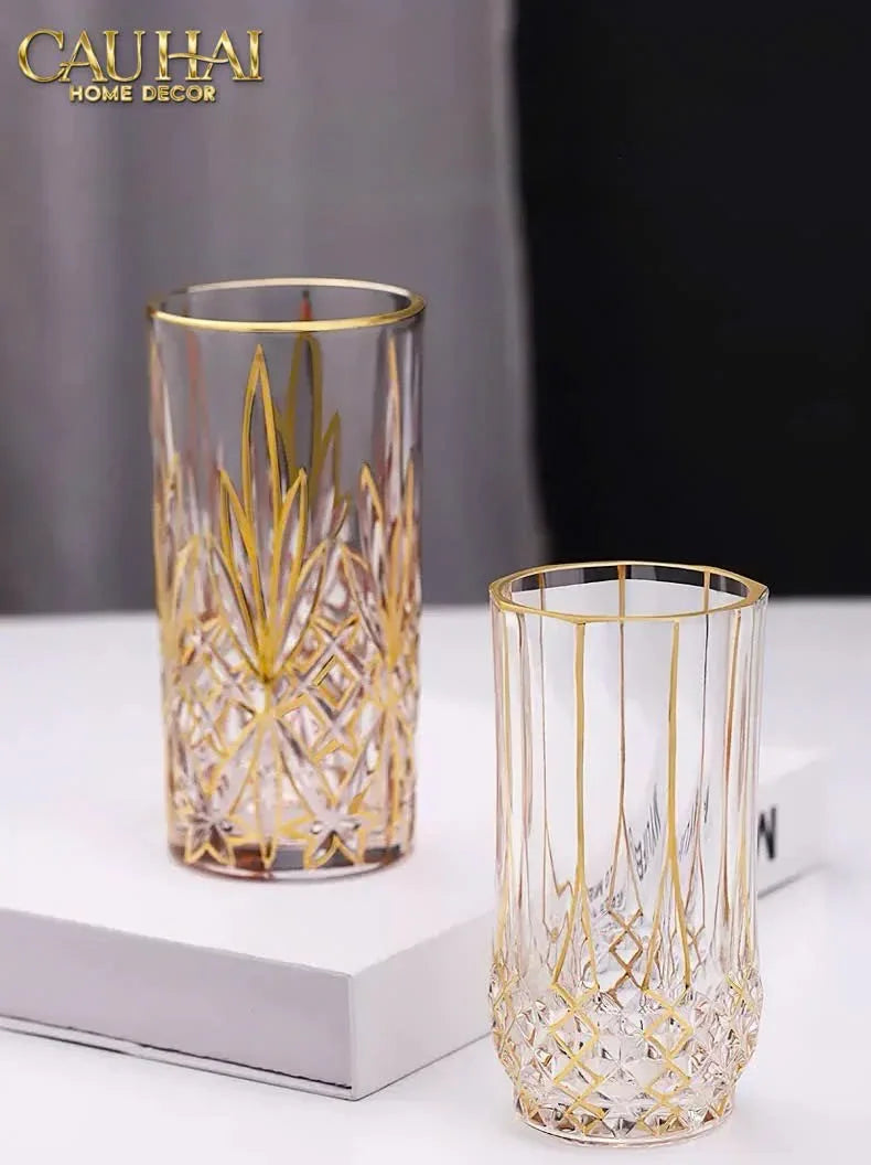 Set 2 Ly Cocktail Thuỷ Tinh Highball Starlight Facetté - 380Ml 7.3x15-LY THỦY TINH-CẬU HAI HOME DECOR