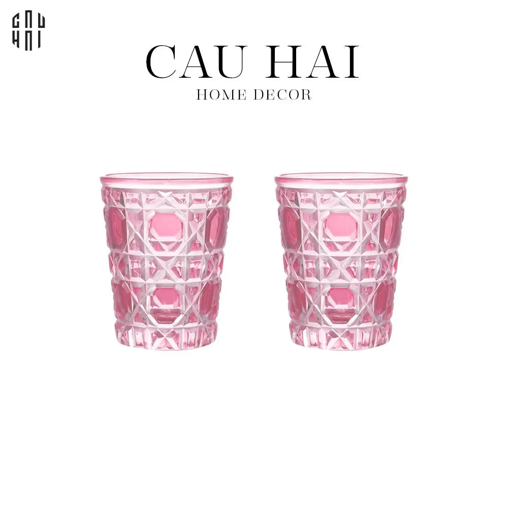 Set 2 Ly Cocktails Thuỷ Tinh D.O Full Box - Quartz Rosé 310Ml-LY THỦY TINH-CẬU HAI HOME DECOR